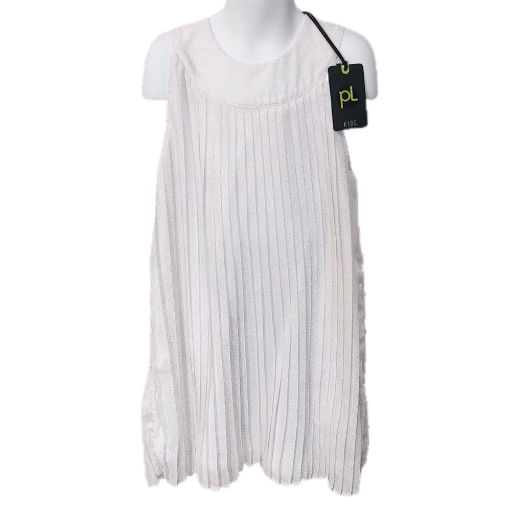 NWT Petit Lem Pleated Sparkle Dress